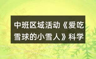 中班區(qū)域活動《愛吃雪球的小雪人》科學(xué)教案