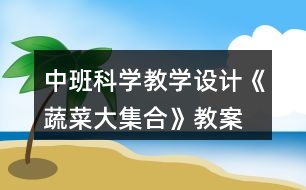 中班科學教學設計《蔬菜大集合》教案