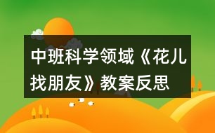 中班科學領(lǐng)域《花兒找朋友》教案反思