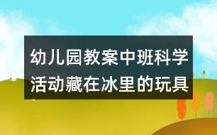 幼兒園教案中班科學活動藏在冰里的玩具反思