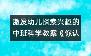 激發(fā)幼兒探索興趣的中班科學(xué)教案：《你認(rèn)識(shí)我嗎？》