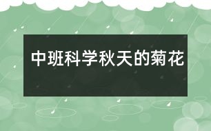 中班科學秋天的菊花