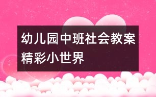 幼兒園中班社會(huì)教案：精彩小世界