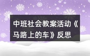 中班社會(huì)教案活動(dòng)《馬路上的車(chē)》反思