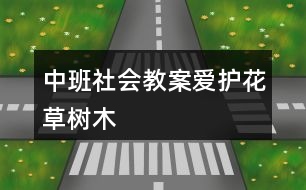 中班社會教案愛護(hù)花草樹木