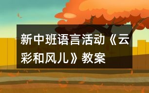 新中班語言活動(dòng)《云彩和風(fēng)兒》教案