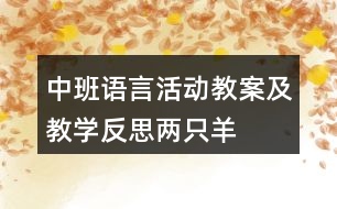 中班語言活動教案及教學反思兩只羊