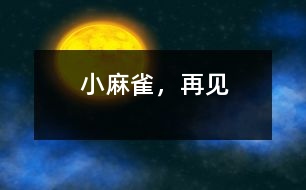 小麻雀，再見