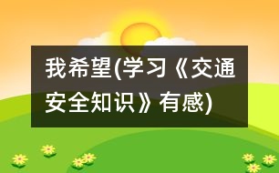 我希望(學(xué)習(xí)《交通安全知識》有感)