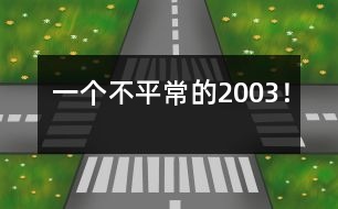 一個(gè)不平常的2003！