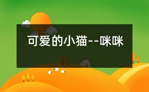 可愛(ài)的小貓--咪咪