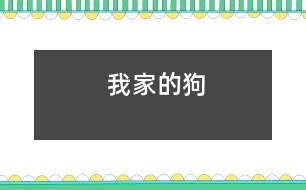 我家的狗