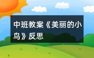 中班教案《美麗的小鳥》反思