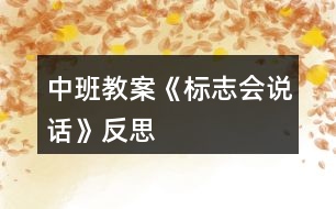 中班教案《標志會說話》反思