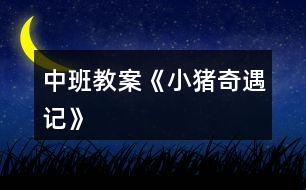 中班教案《小豬奇遇記》