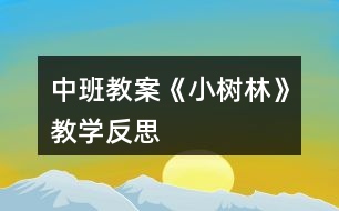 中班教案《小樹(shù)林》教學(xué)反思