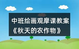 中班繪畫(huà)觀摩課教案《秋天的農(nóng)作物》