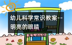 幼兒科學常識教案--明亮的眼睛
