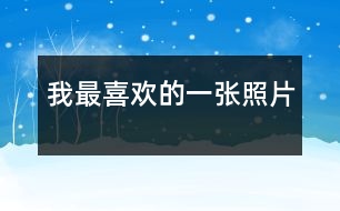 我最喜歡的一張照片