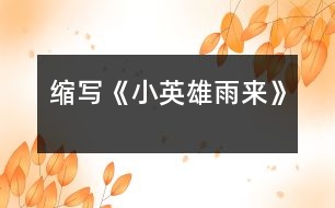 縮寫《小英雄雨來(lái)》