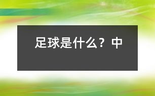 足球是什么？（中）