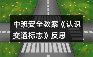 中班安全教案《認(rèn)識交通標(biāo)志》反思