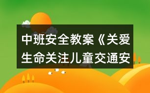 中班安全教案《關(guān)愛(ài)生命關(guān)注兒童交通安全》反思