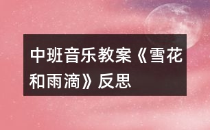 中班音樂教案《雪花和雨滴》反思