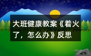 大班健康教案《著火了，怎么辦》反思