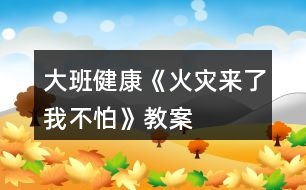 大班健康《火災(zāi)來(lái)了我不怕》教案