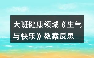 大班健康領域《生氣與快樂》教案反思