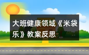大班健康領域《米袋樂》教案反思