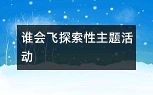 “誰會(huì)飛”探索性主題活動(dòng)