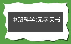 中班科學(xué):無(wú)字天書(shū)