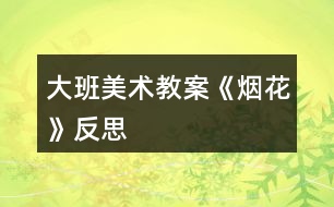 大班美術教案《煙花》反思