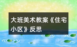 大班美術教案《住宅小區(qū)》反思