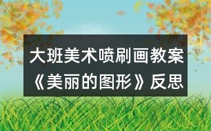 大班美術(shù)噴刷畫(huà)教案《美麗的圖形》反思