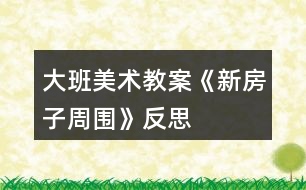 大班美術教案《新房子周圍》反思