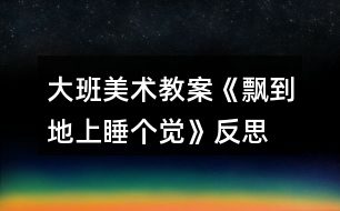 大班美術(shù)教案《飄到地上睡個(gè)覺》反思
