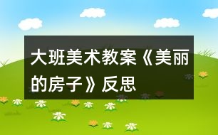 大班美術(shù)教案《美麗的房子》反思