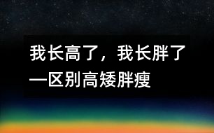 我長高了，我長胖了―區(qū)別高矮、胖瘦