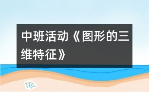 中班活動(dòng)《圖形的三維特征》