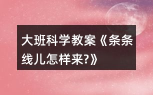 大班科學(xué)教案《條條線(xiàn)兒怎樣來(lái)?》