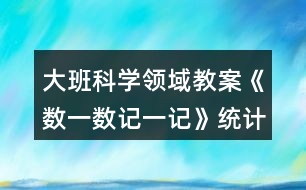 大班科學領域教案《數(shù)一數(shù)記一記》統(tǒng)計