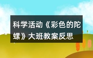 科學(xué)活動(dòng)《彩色的陀螺》大班教案反思