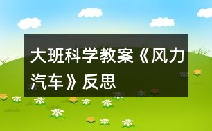 大班科學(xué)教案《風(fēng)力汽車(chē)》反思
