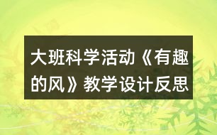 大班科學活動《有趣的風》教學設(shè)計反思