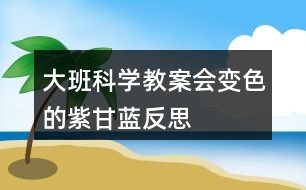 大班科學(xué)教案會(huì)變色的紫甘藍(lán)反思