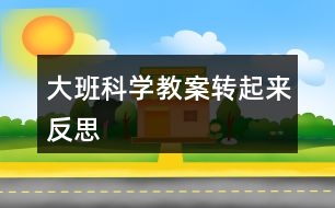 大班科學教案轉(zhuǎn)起來反思