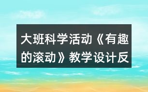 大班科學(xué)活動《有趣的滾動》教學(xué)設(shè)計反思